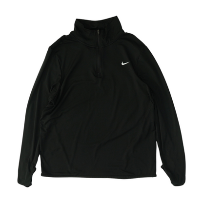 Black Solid 1/4 Zip Pullover