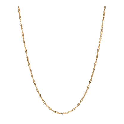 21K Yellow Gold Chain Necklace