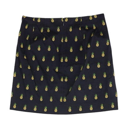 Navy Graphic Mini Skirt