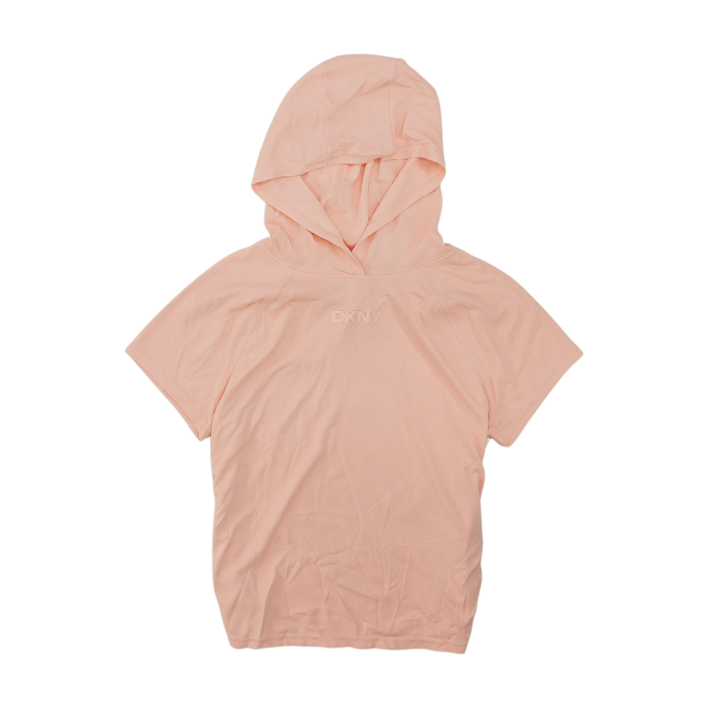 Peach Solid Hoodie Pullover