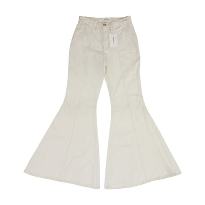 White High Rise Bell Bottom Jeans