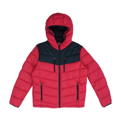 Red Color Block Jacket