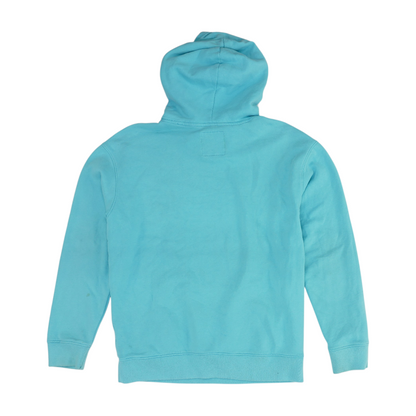 Blue Solid Hoodie Pullover