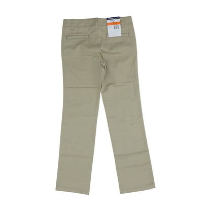 Beige Solid Chino Pants