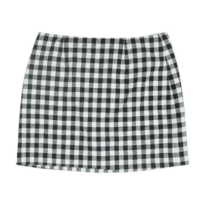 Black Check Mini Skirt