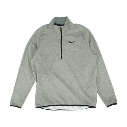 Gray Solid 1/4 Zip Pullover