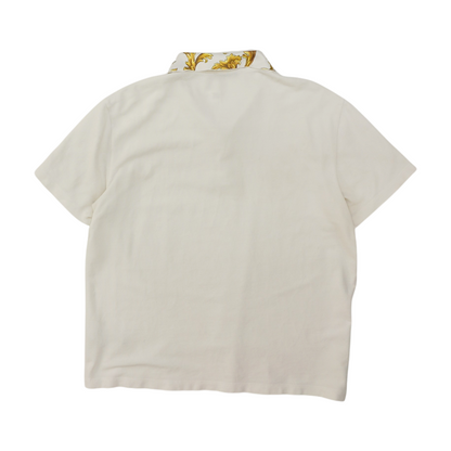 White Solid Short Sleeve Polo