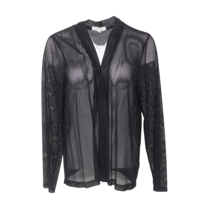 Black Herringbone Cardigan Sweater