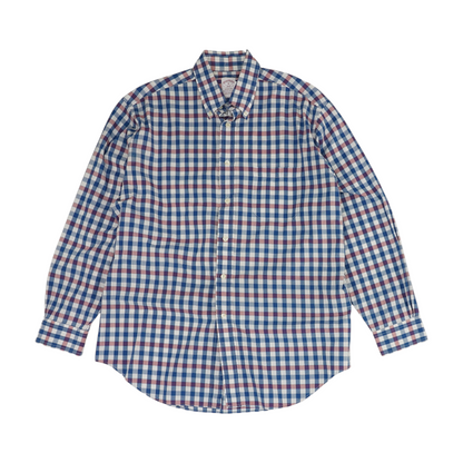 White Check Long Sleeve Button Down