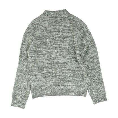 Green Solid Mockneck Sweater