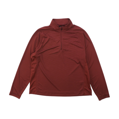 Maroon Solid 1/4 Zip Pullover