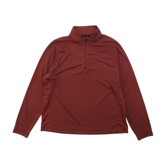 Maroon Solid 1/4 Zip Pullover
