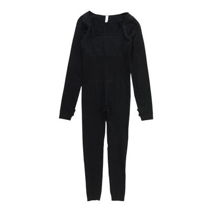 Black Solid Jumpsuit