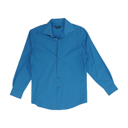 Teal Solid Long Sleeve Button Down