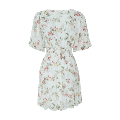 White Floral Mini Dress