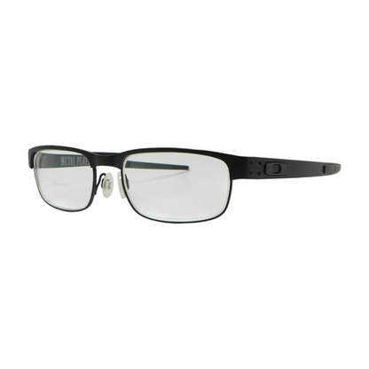 Black Metal Plate Oval Prescription Eyewear