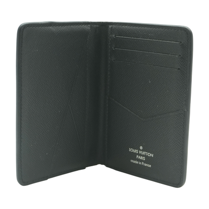 Black Taiga Leather RFID Pocket Organizer