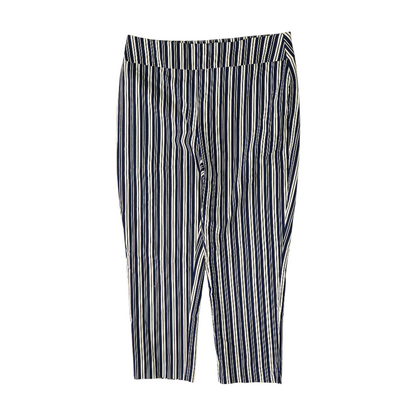 Navy Striped Regular Pants