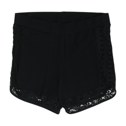 Black Plus Solid Knit Shorts
