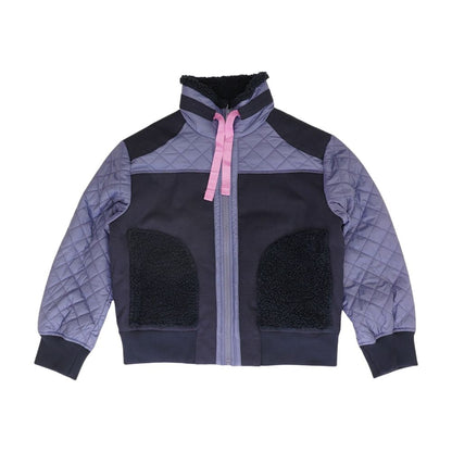 Purple Color Block Lightweight Jacket