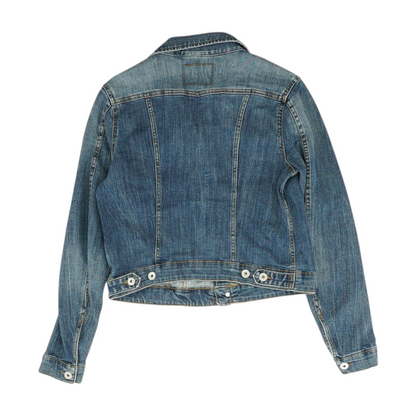 Blue Solid Denim Jacket