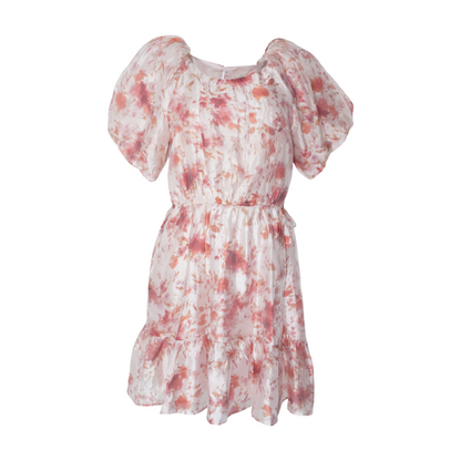 Pink Floral Mini Dress