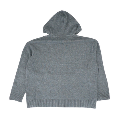 Gray Solid Hoodie Pullover