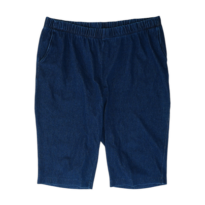 Blue Solid Capris