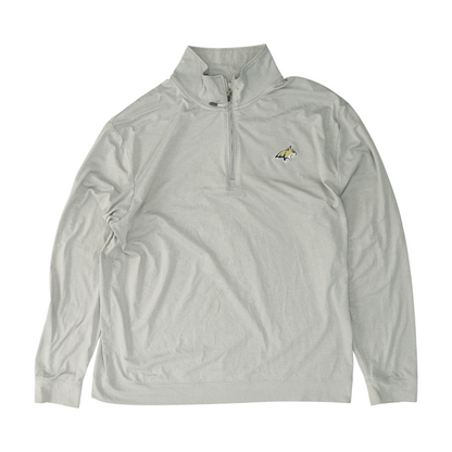 Gray Solid 1/4 Zip Pullover