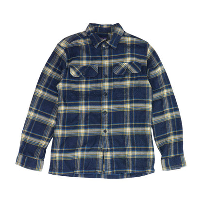 Navy Plaid Flannel Button Down