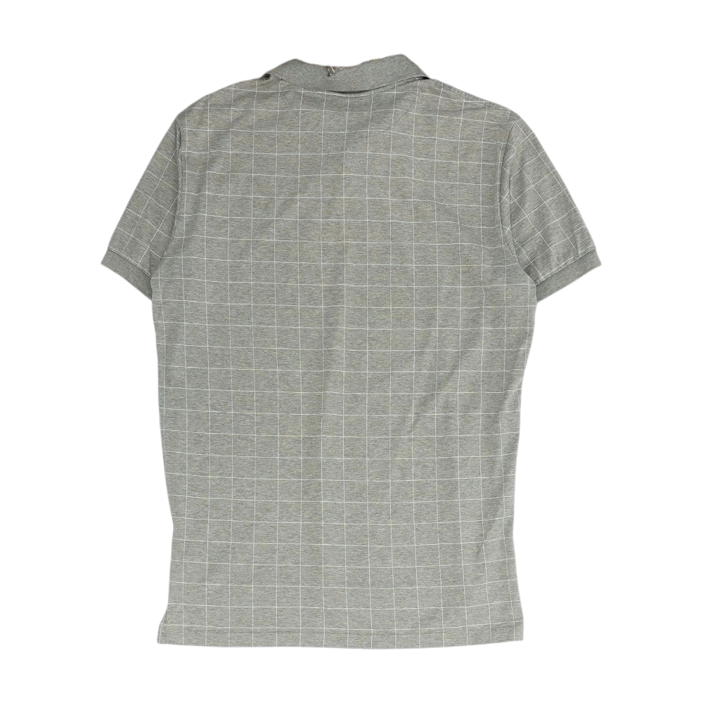 Gray Check Short Sleeve Polo