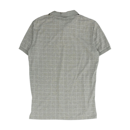 Gray Check Short Sleeve Polo