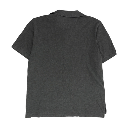 Gray Solid Short Sleeve Polo