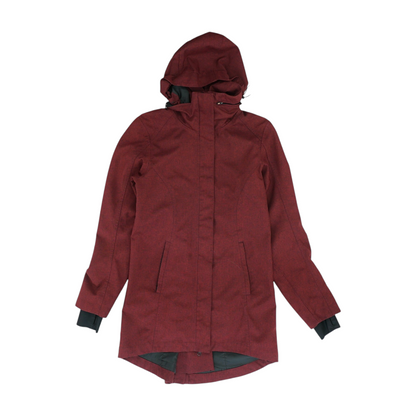 Burgundy Solid Rain Jacket