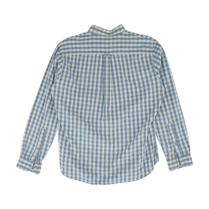 Blue Check Long Sleeve Polo