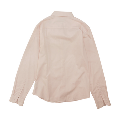 Pink Solid Long Sleeve Button Down