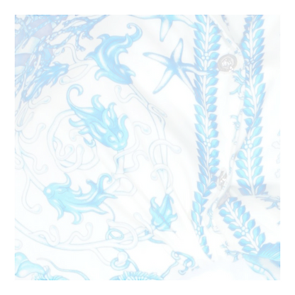 Informal Shirt Underwater Barocco Bicolour Foulard On Cotton Poplin