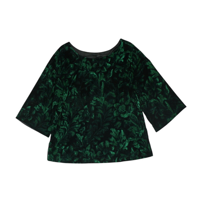 Green Graphic Blouse