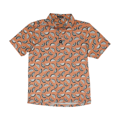 Peach Graphic Short Sleeve Polo