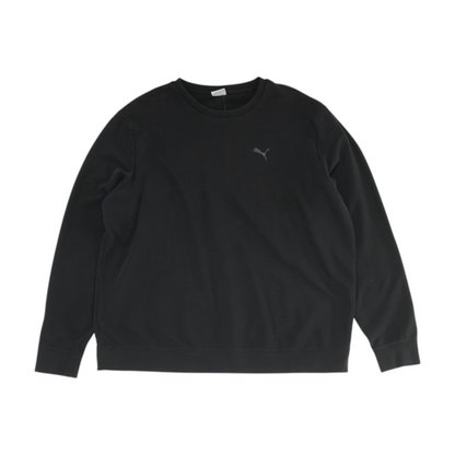 Black Solid Sweatshirt Pullover