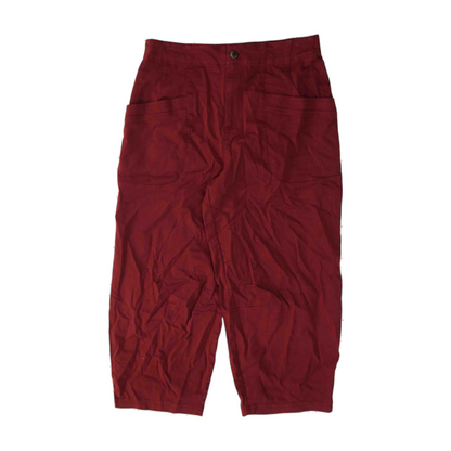 Red Solid Capris