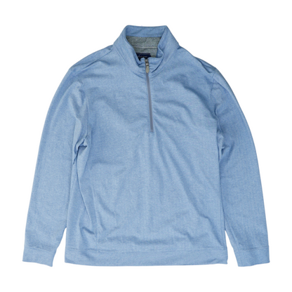 Blue Chevron 1/4 Zip Pullover