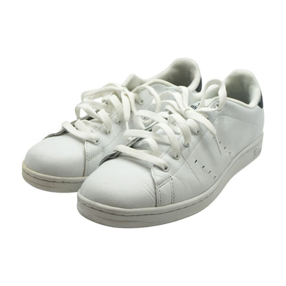 White Leather Low Top Athletic Shoes