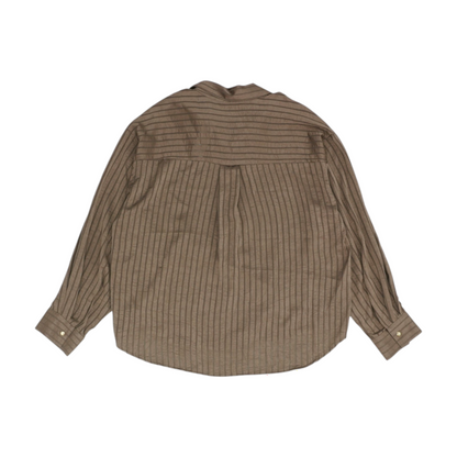 Brown Striped Button Down