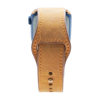 40mm Series 6 Blue Smartwatch Brown Band S/M