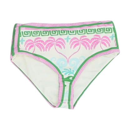Beige Tropical Swim Bottom