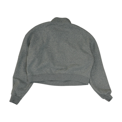 Gray Petite Solid 1/4 Zip Pullover