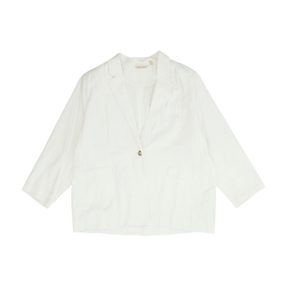 White Plus Solid Blazer