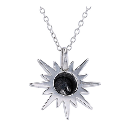 1 ctw Sterling Silver Black Diamond Pendant Necklace