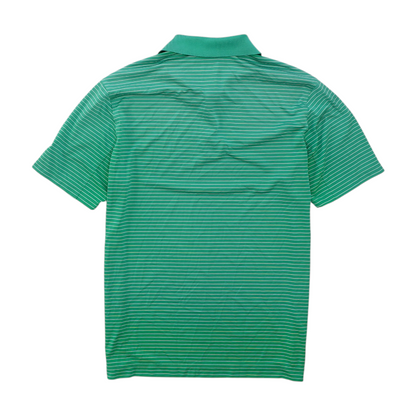 Green Striped Short Sleeve Polo